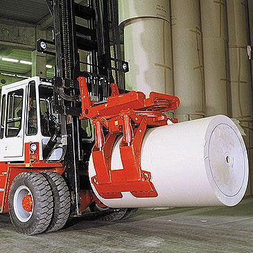 Tilting and 180-degree Rotating <br>Paper Roll Clamps, <br>Models TRA-N and TRA-NJ